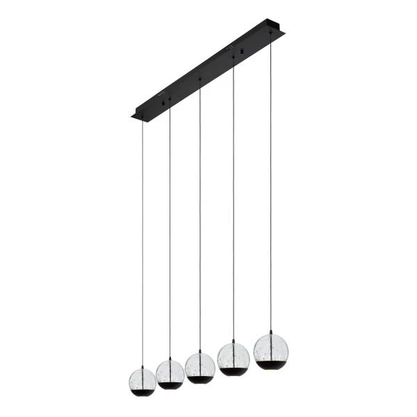 Lucide SENTUBAL - Lámpara colgante - LED Regul. - 5x5,3W 2700K - Negro - DETAIL 4